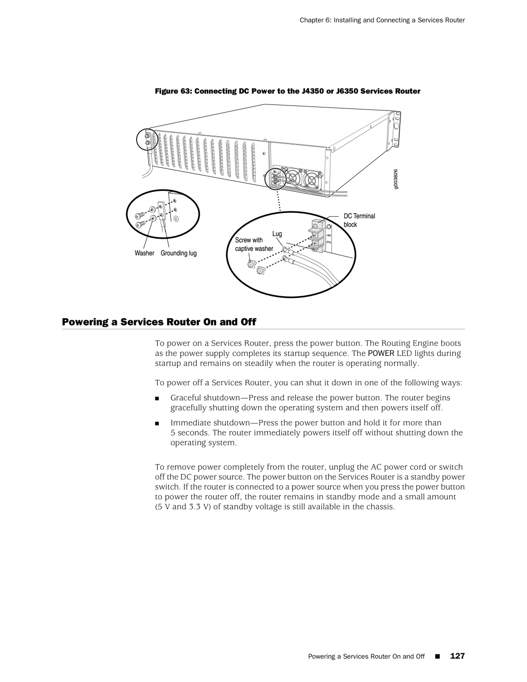 Juniper Networks J2320 manual Powering a Services Router On and Off 