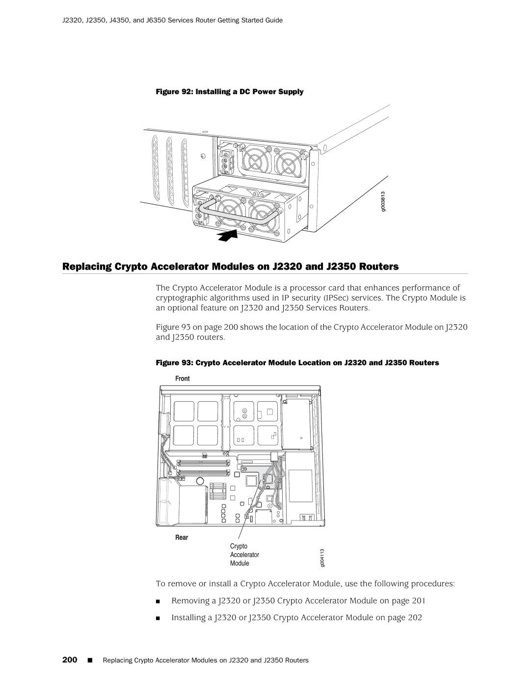 Juniper Networks J2320 manual Installing a DC Power Supply 