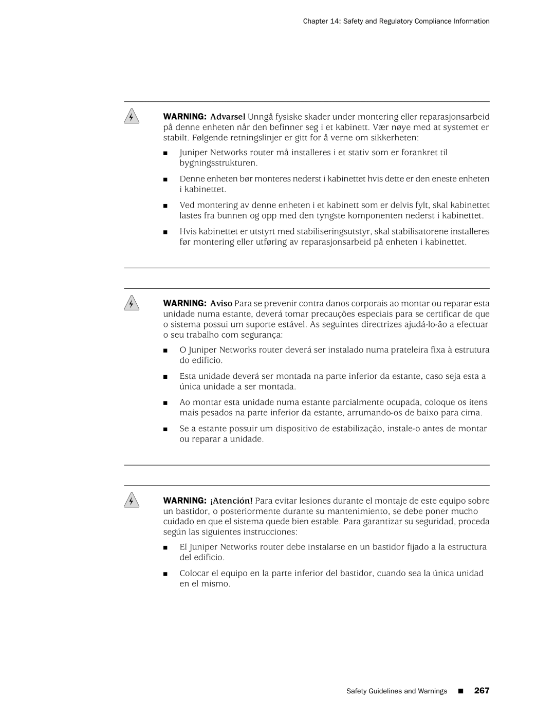 Juniper Networks J2320 manual Safety and Regulatory Compliance Information 