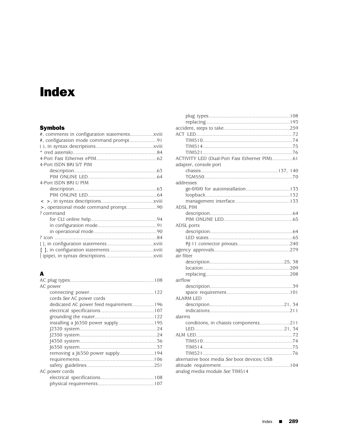 Juniper Networks J2320 manual Symbols 