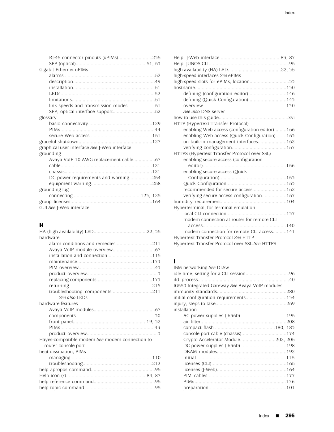 Juniper Networks J2320 manual Glossary 