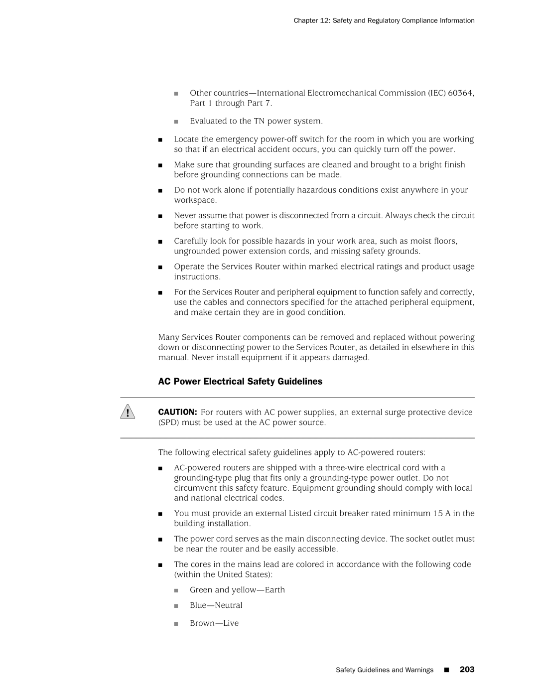 Juniper Networks J2350 manual AC Power Electrical Safety Guidelines 