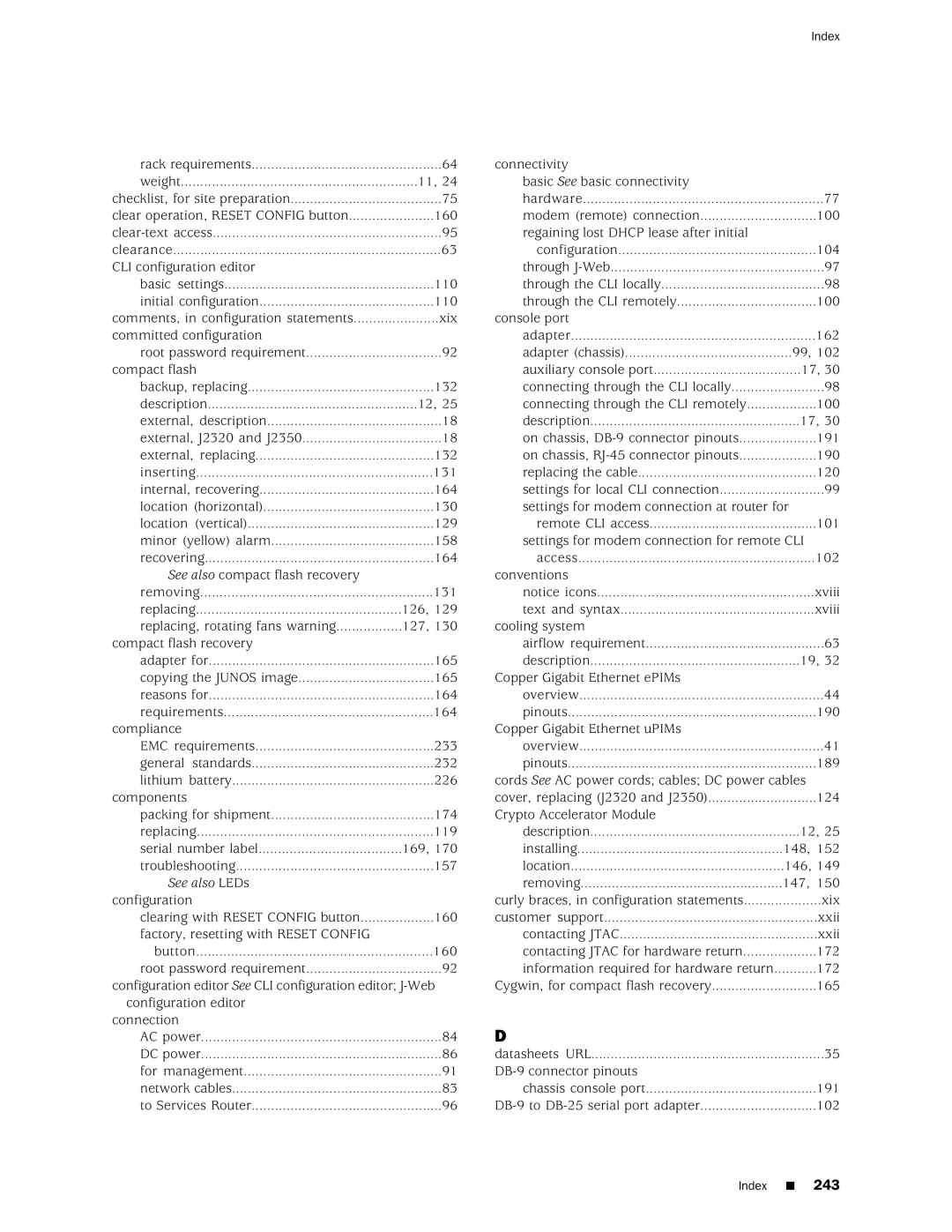 Juniper Networks J2350 manual See also LEDs 