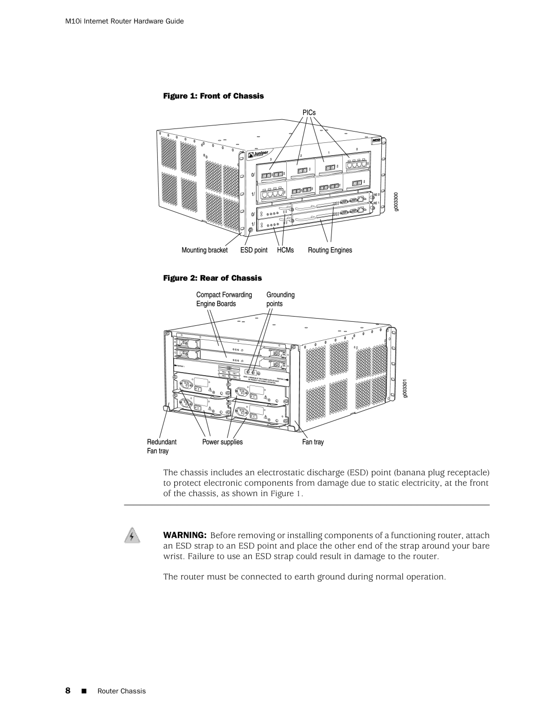 Juniper Networks M10i manual Front of Chassis 