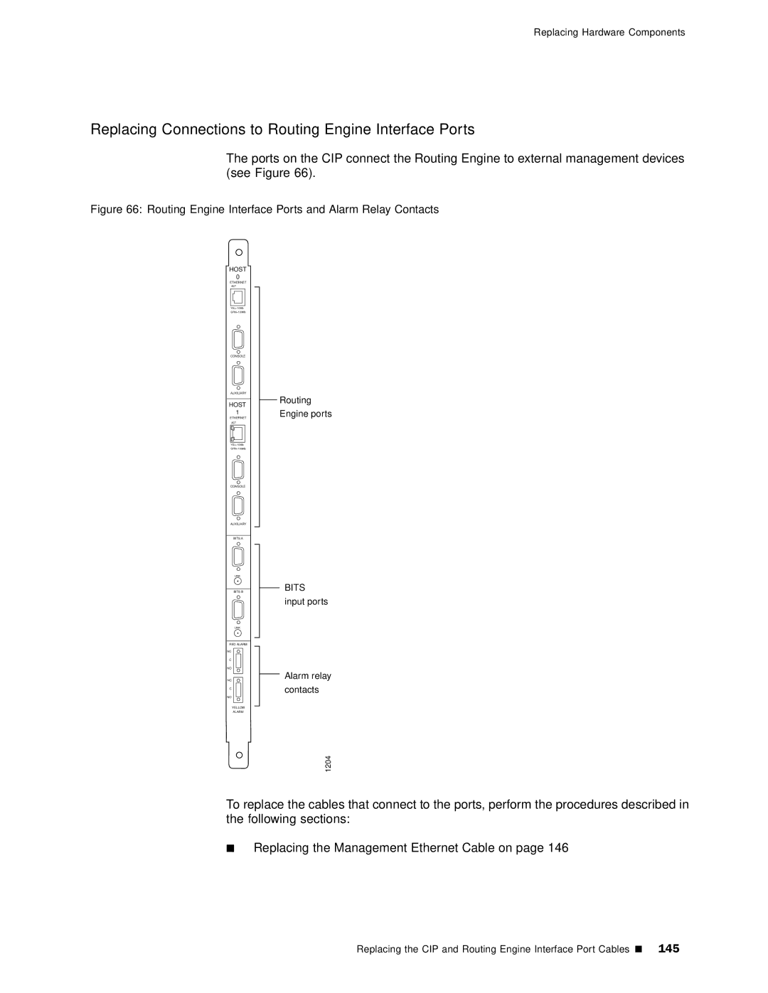 Juniper Networks M160 manual Replacing Connections to Routing Engine Interface Ports 