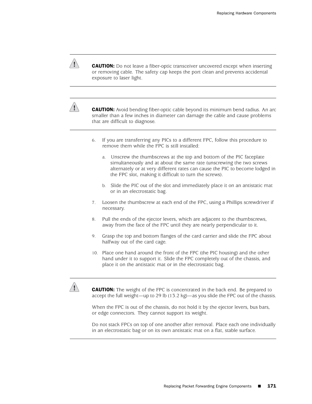 Juniper Networks M160 manual 171 