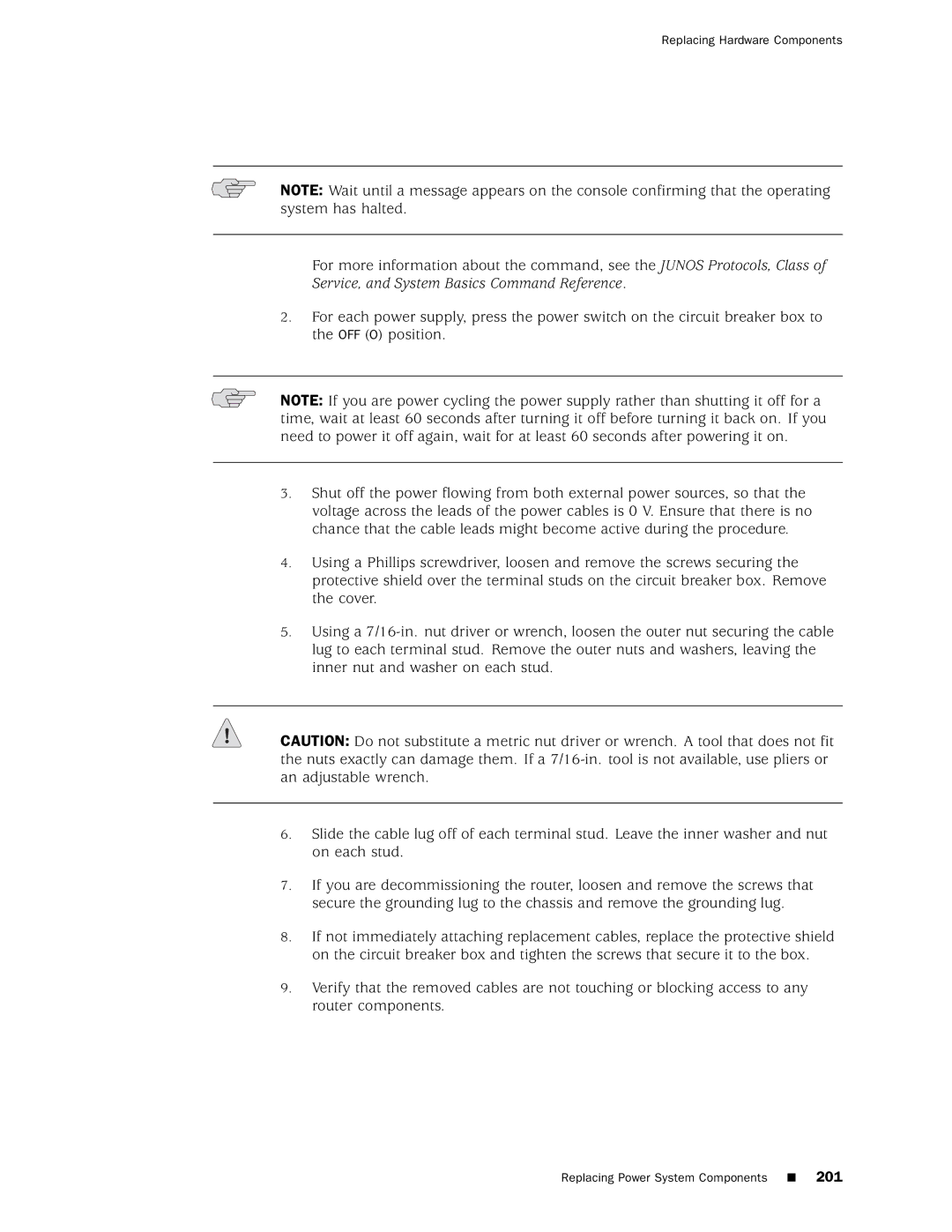 Juniper Networks M160 manual 201 