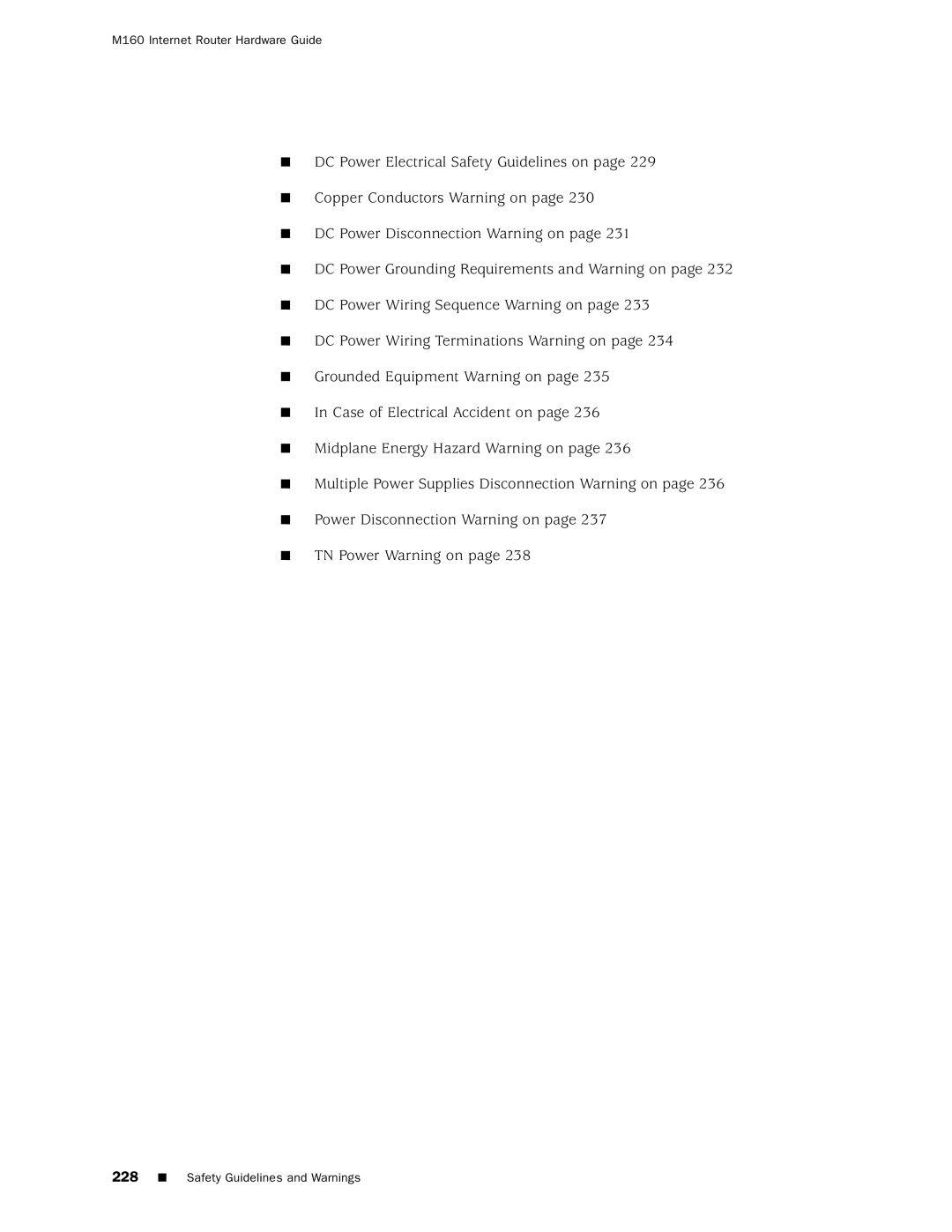 Juniper Networks manual M160 Internet Router Hardware Guide 