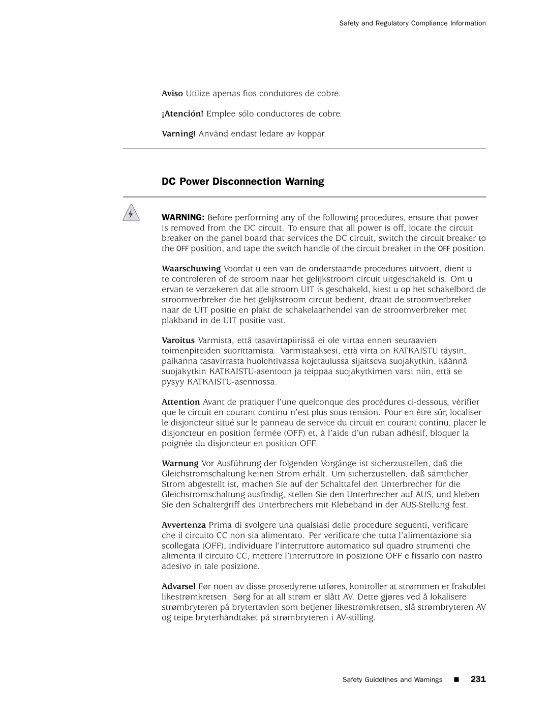 Juniper Networks M160 manual DC Power Disconnection Warning 