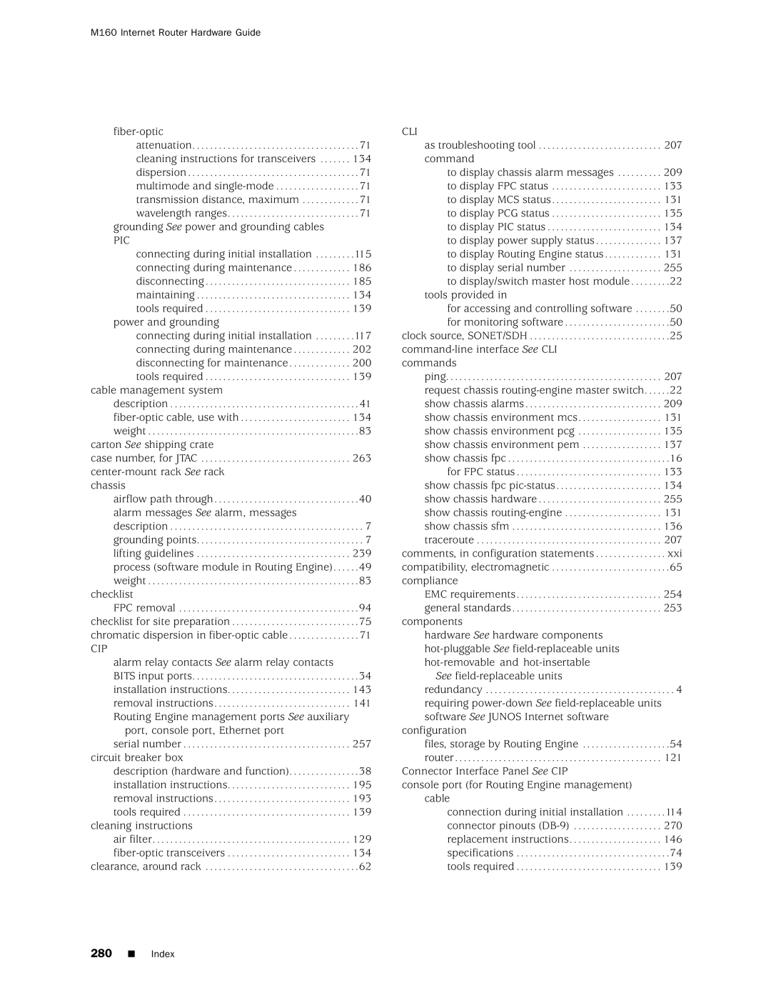 Juniper Networks M160 manual Pic 