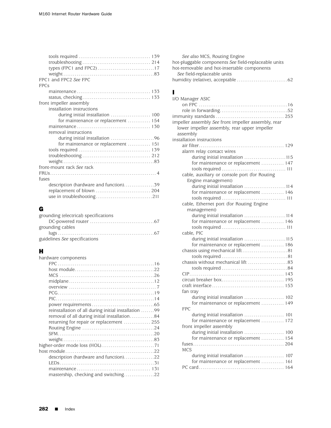 Juniper Networks M160 manual Mcs 