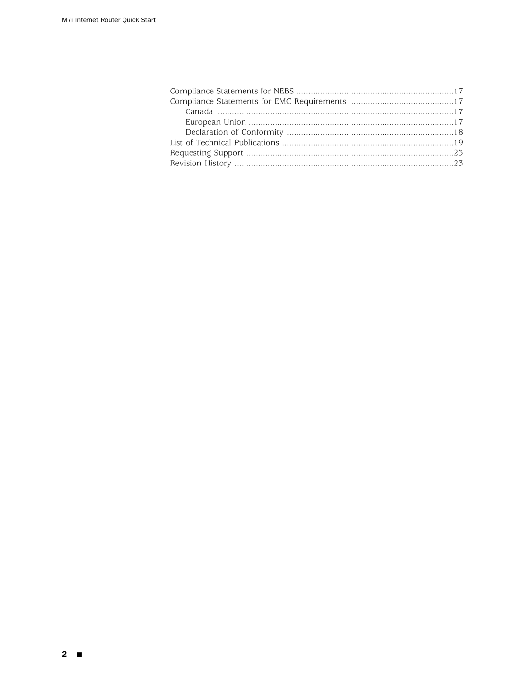 Juniper Networks M7i quick start European Union Declaration of Conformity 