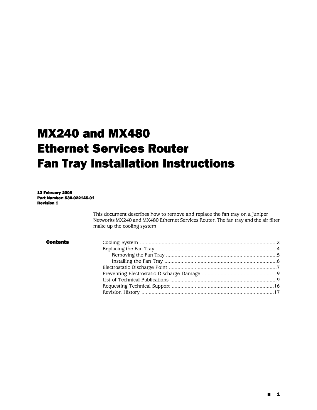 Juniper Networks installation instructions MX240 and MX480 Ethernet Services Router, Fan Tray Installation Instructions 