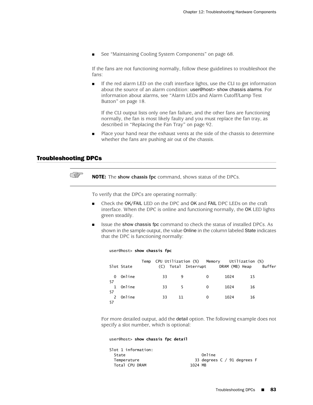 Juniper Networks MX240 manual Troubleshooting DPCs 