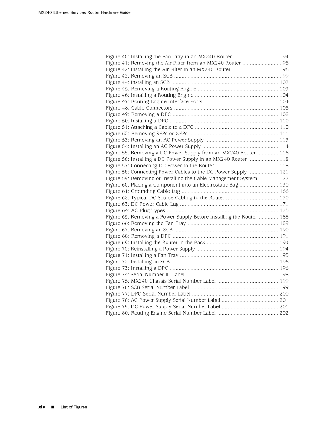 Juniper Networks MX240 manual 111, 175, 191 