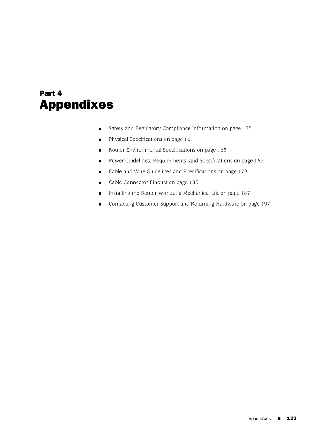 Juniper Networks MX240 manual Appendixes 