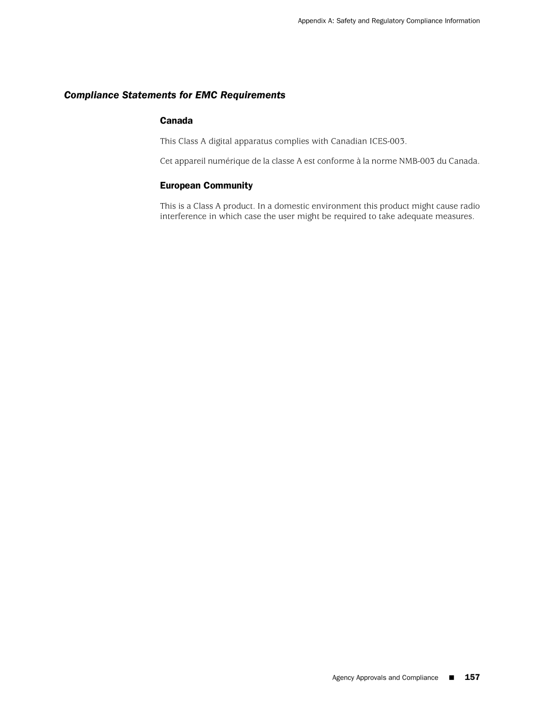 Juniper Networks MX240 manual Compliance Statements for EMC Requirements, Canada, European Community 