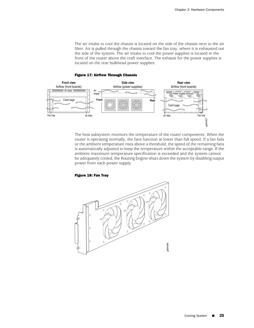 Juniper Networks MX240 manual Airflow Through Chassis 