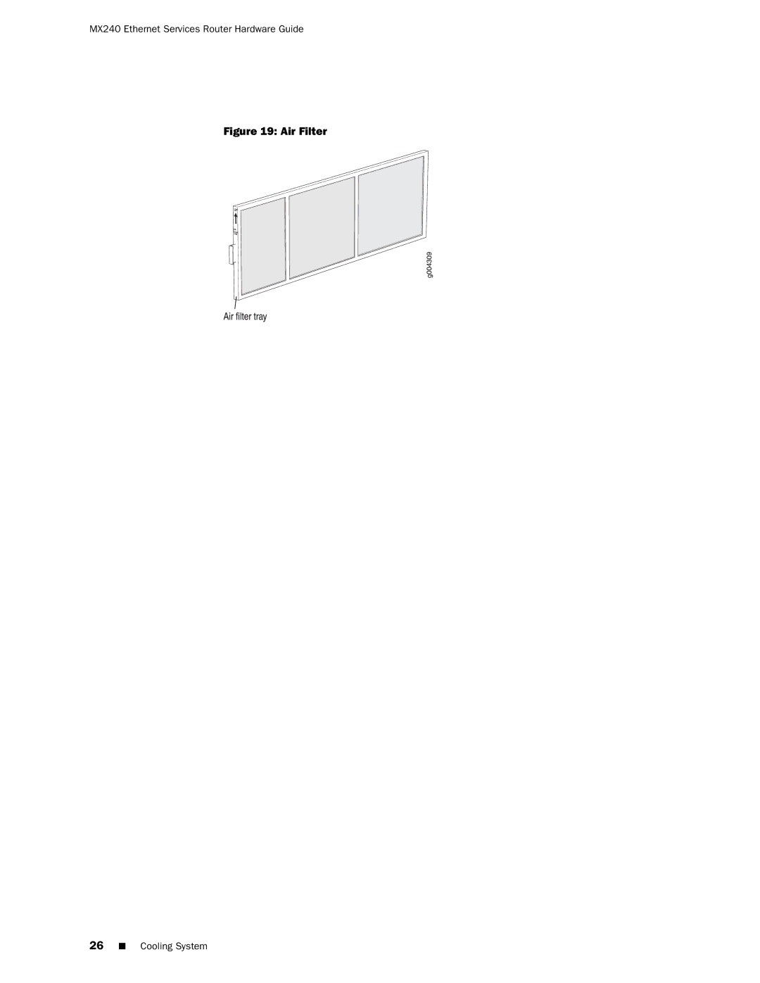 Juniper Networks MX240 manual Air Filter 