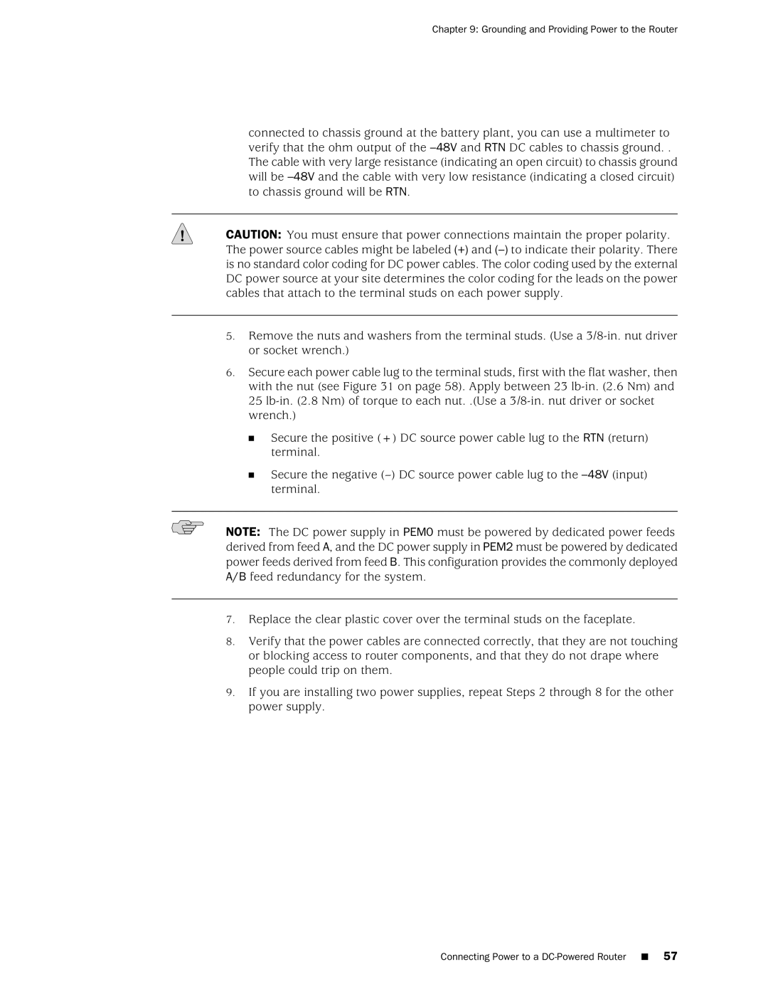 Juniper Networks MX240 manual Grounding and Providing Power to the Router 