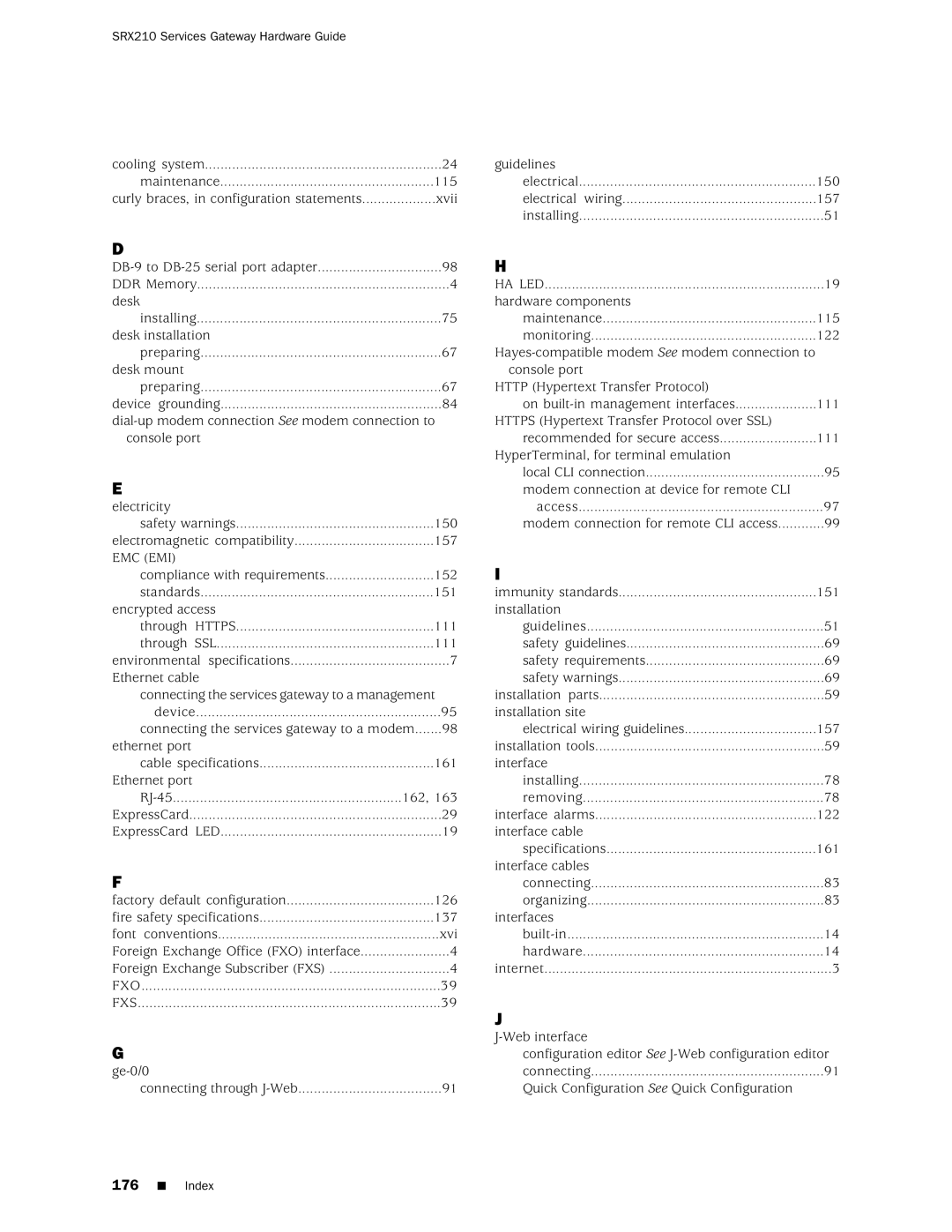 Juniper Networks SRX 210 manual Fxo Fxs 