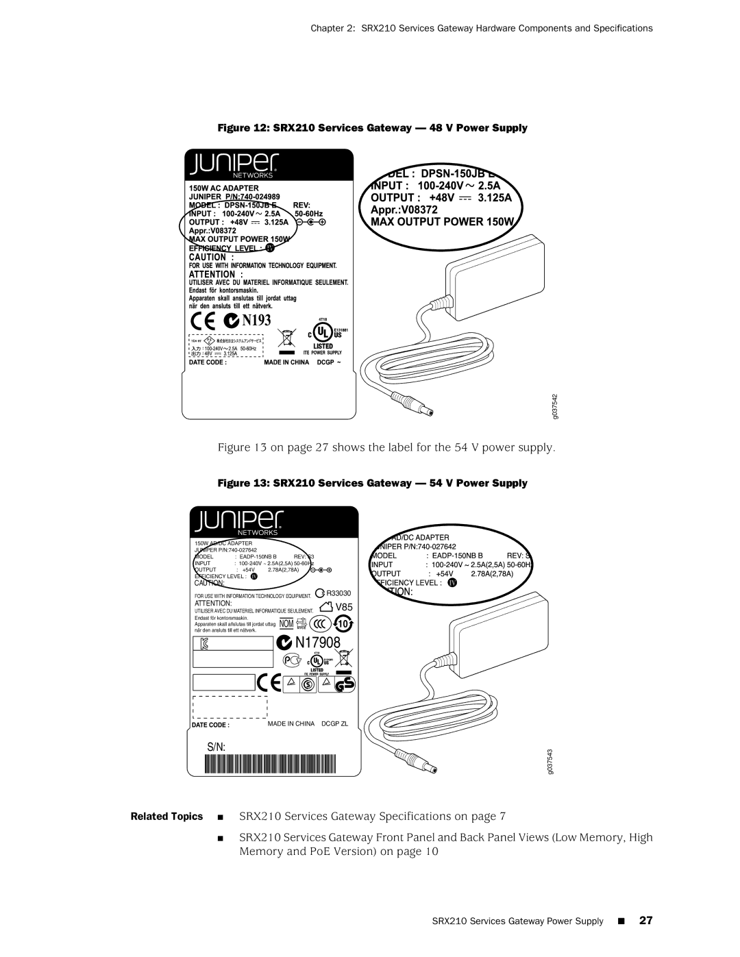 Juniper Networks SRX 210 manual N17908 