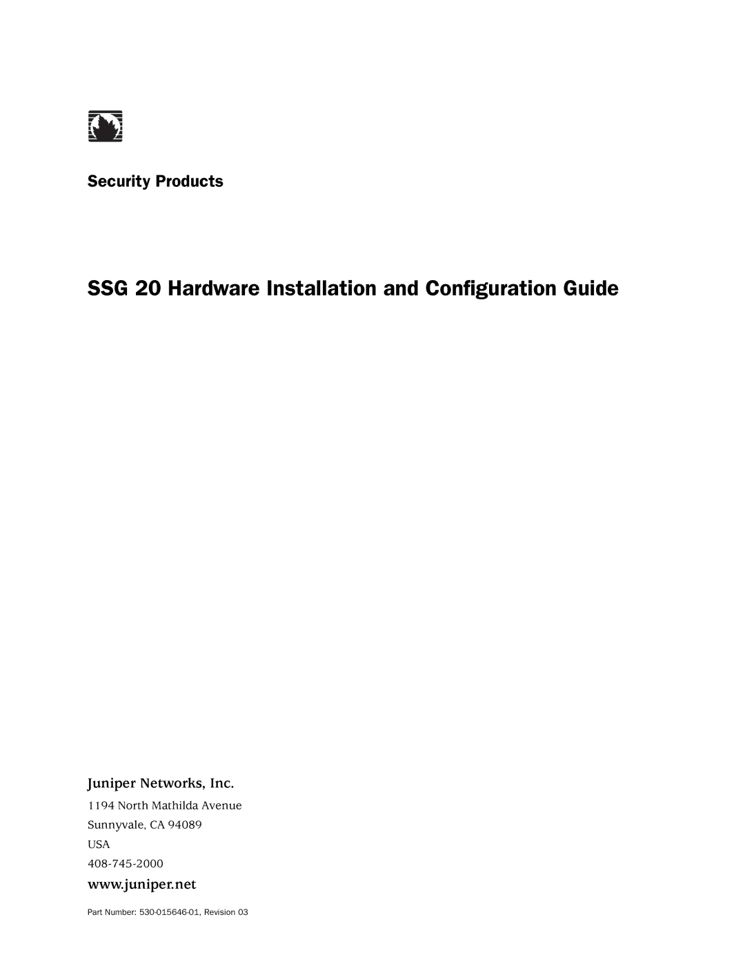 Juniper Networks manual SSG 20 Hardware Installation and Configuration Guide 