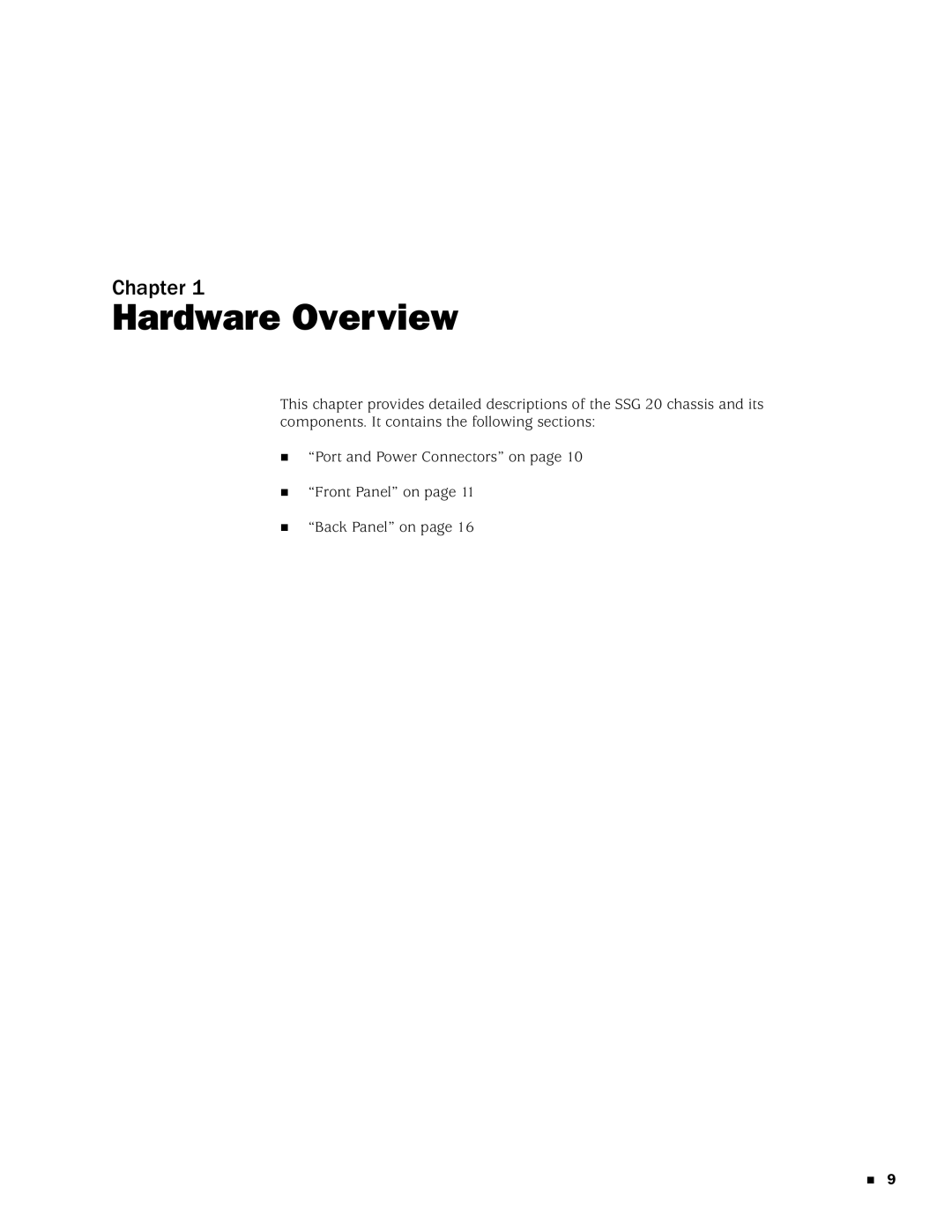 Juniper Networks SSG 20 manual Hardware Overview 