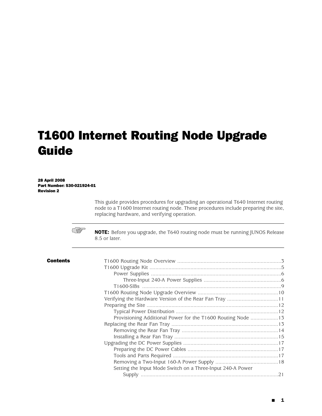 Juniper Networks T1600 manual PIC Guide 