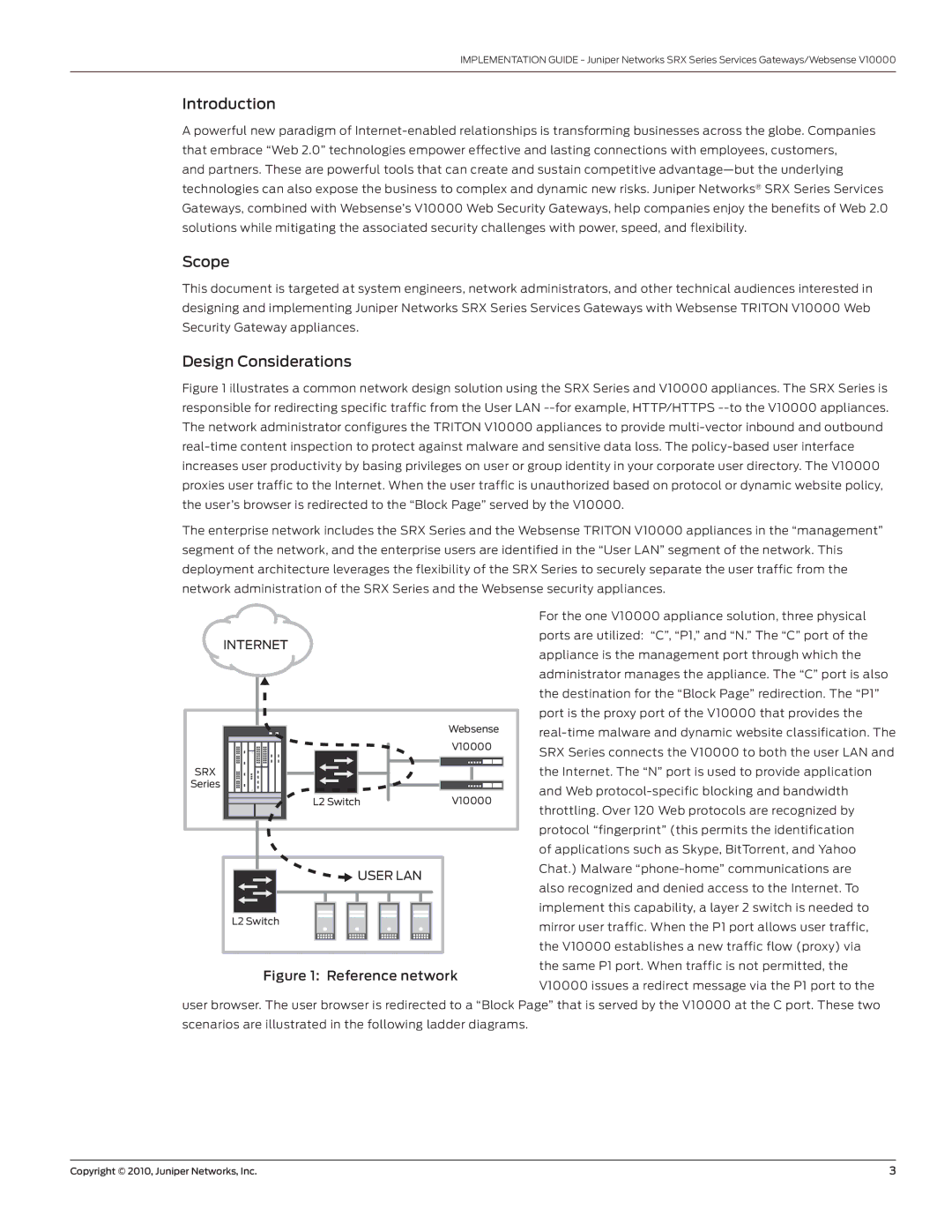 Juniper Networks V10000 warranty Introduction, Scope, Design Considerations 