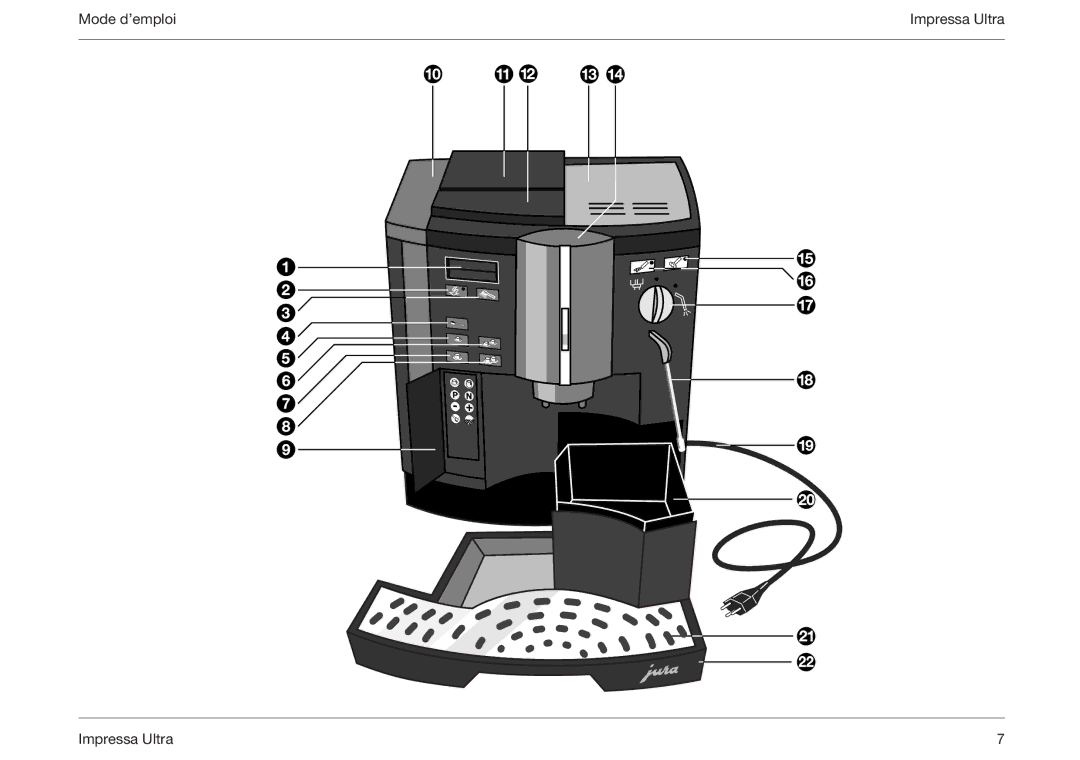 Jura Capresso 5000 manual Mode d’emploi Impressa Ultra 