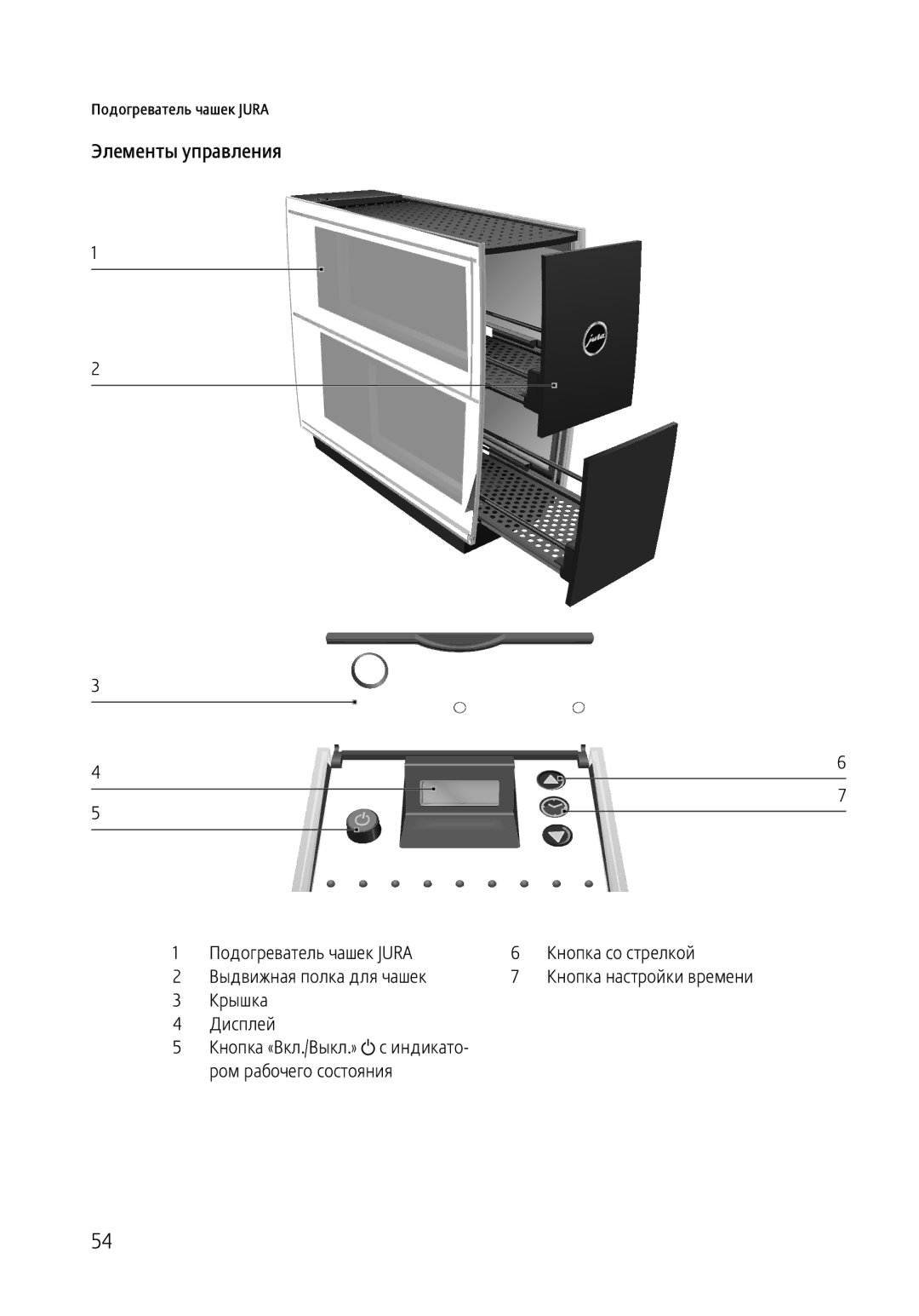 Jura Capresso 571 manual Элементы управления, Крышка Дисплей 