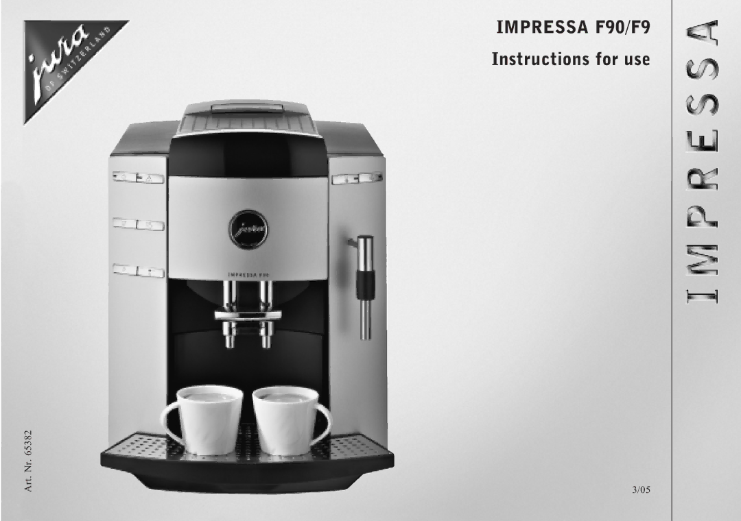 Jura Capresso manual Impressa F90/F9 