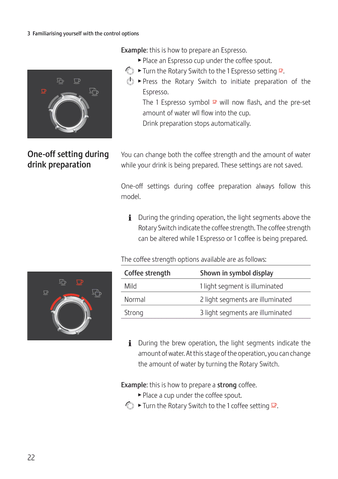 Jura Capresso IMPRESSA C5 manual One-off setting during, Drink preparation, Model 