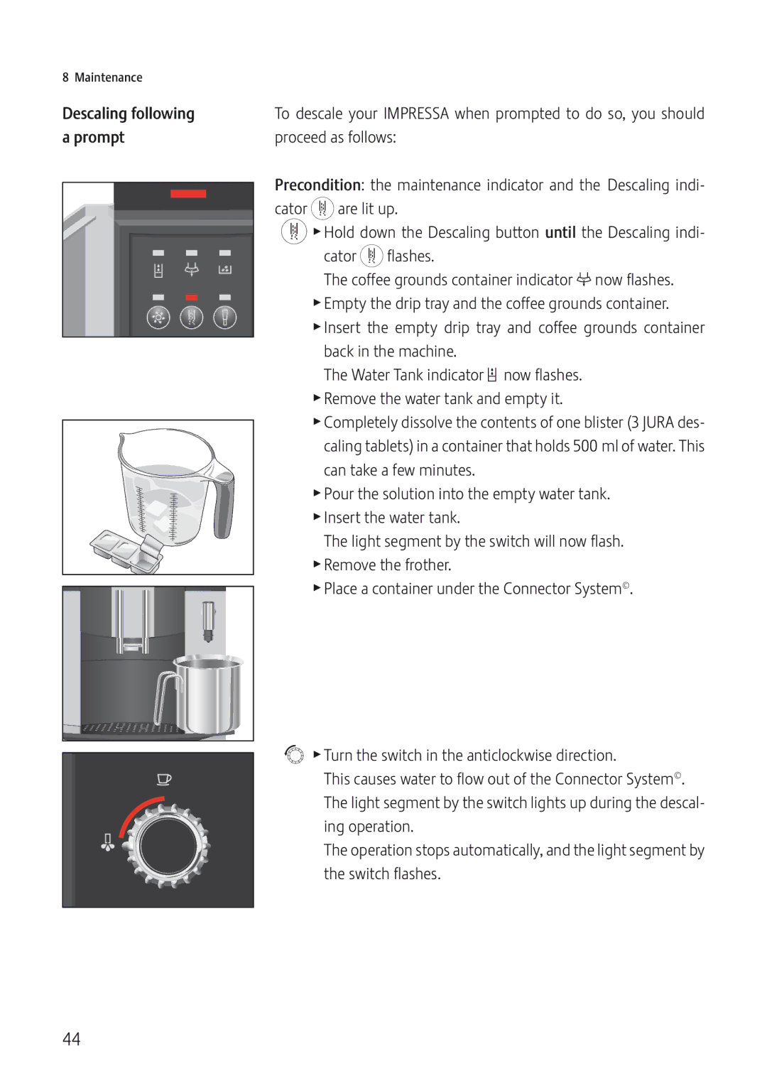 Jura Capresso IMPRESSA C5 manual Maintenance 