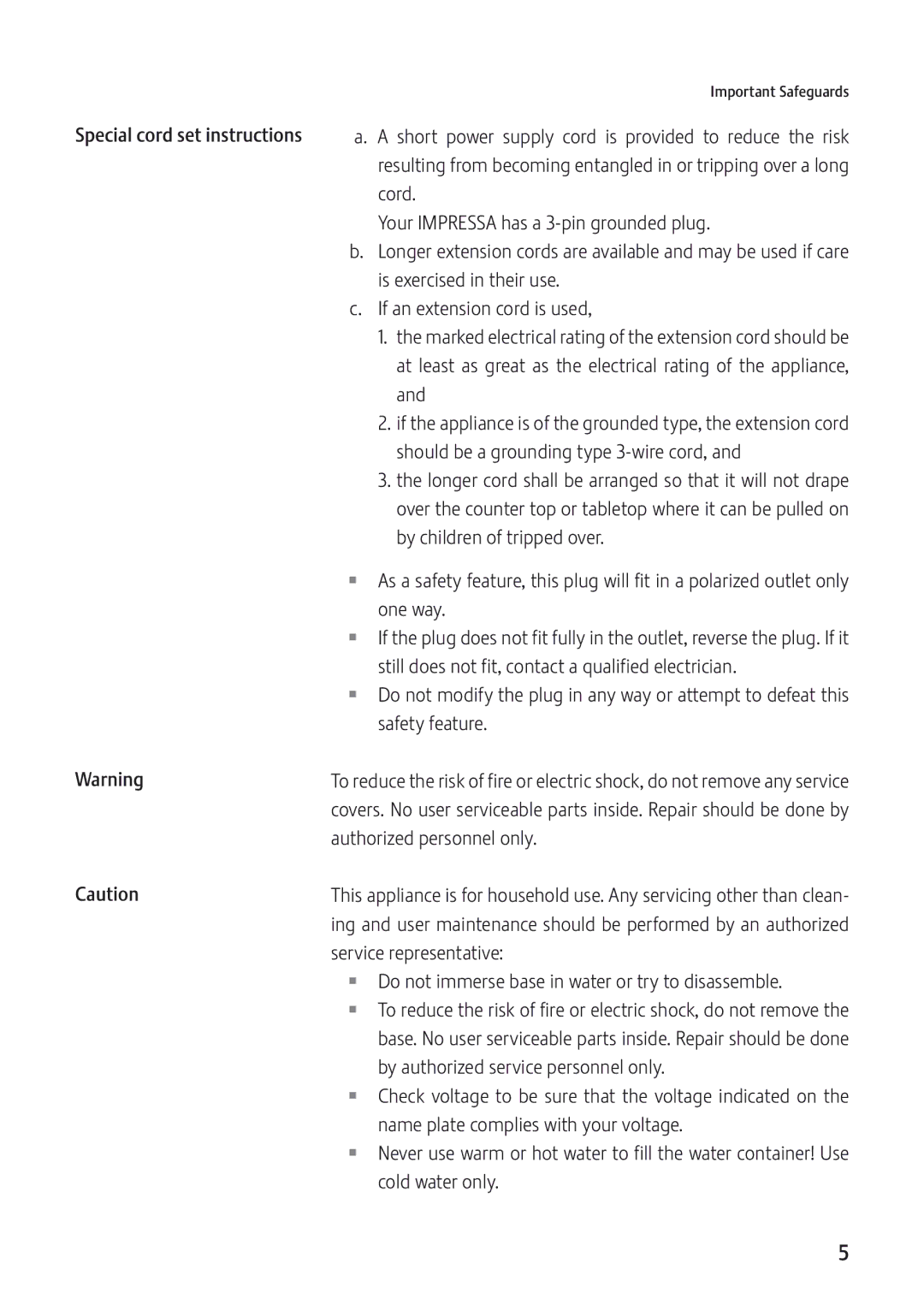 Jura Capresso JURA-13549 manual Authorized personnel only, Service representative, By authorized service personnel only 