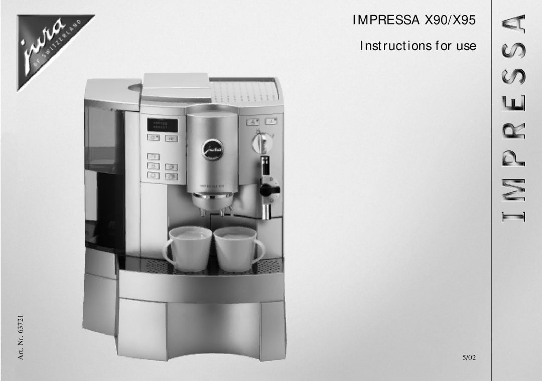 Jura Capresso manual Impressa X90/X95 