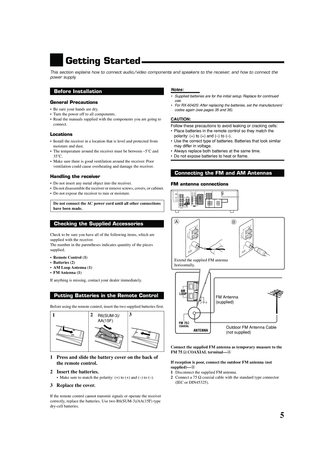 JVC LVT1140-007A, 0404RYMMDWJEIN manual Getting Started, Before Installation, Checking the Supplied Accessories 