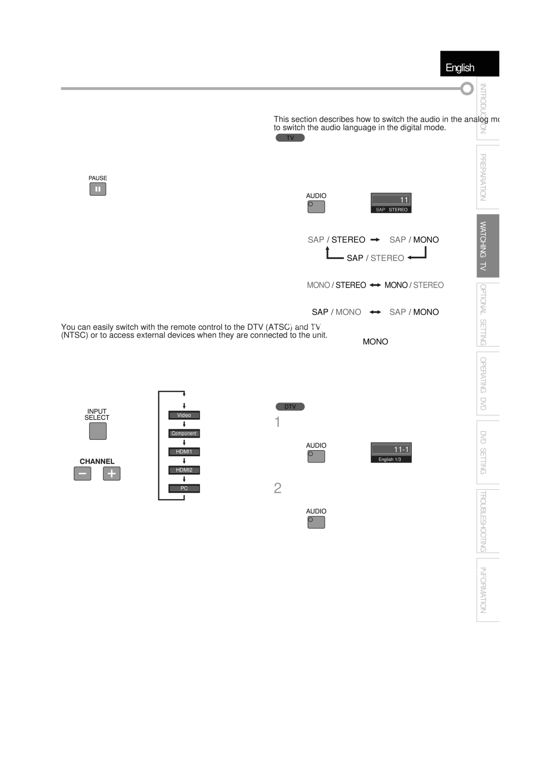 JVC A94N5UH, 1EMN24939 manual Still Mode, Switching Each Input Mode, Switching Audio Mode 