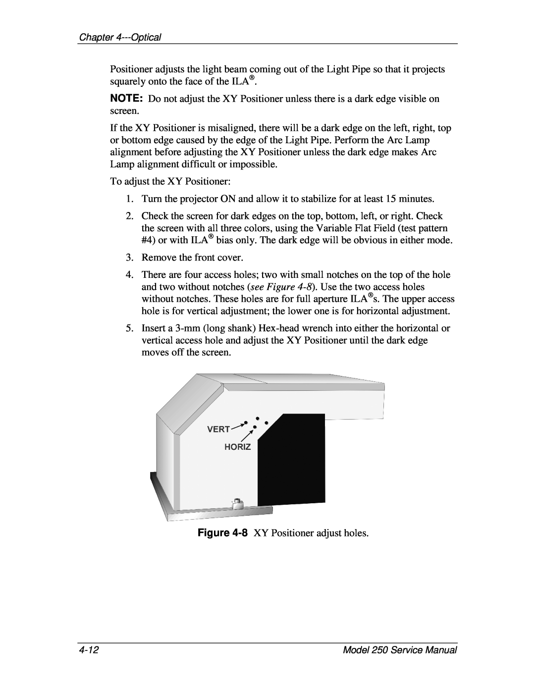 JVC 250 service manual To adjust the XY Positioner 