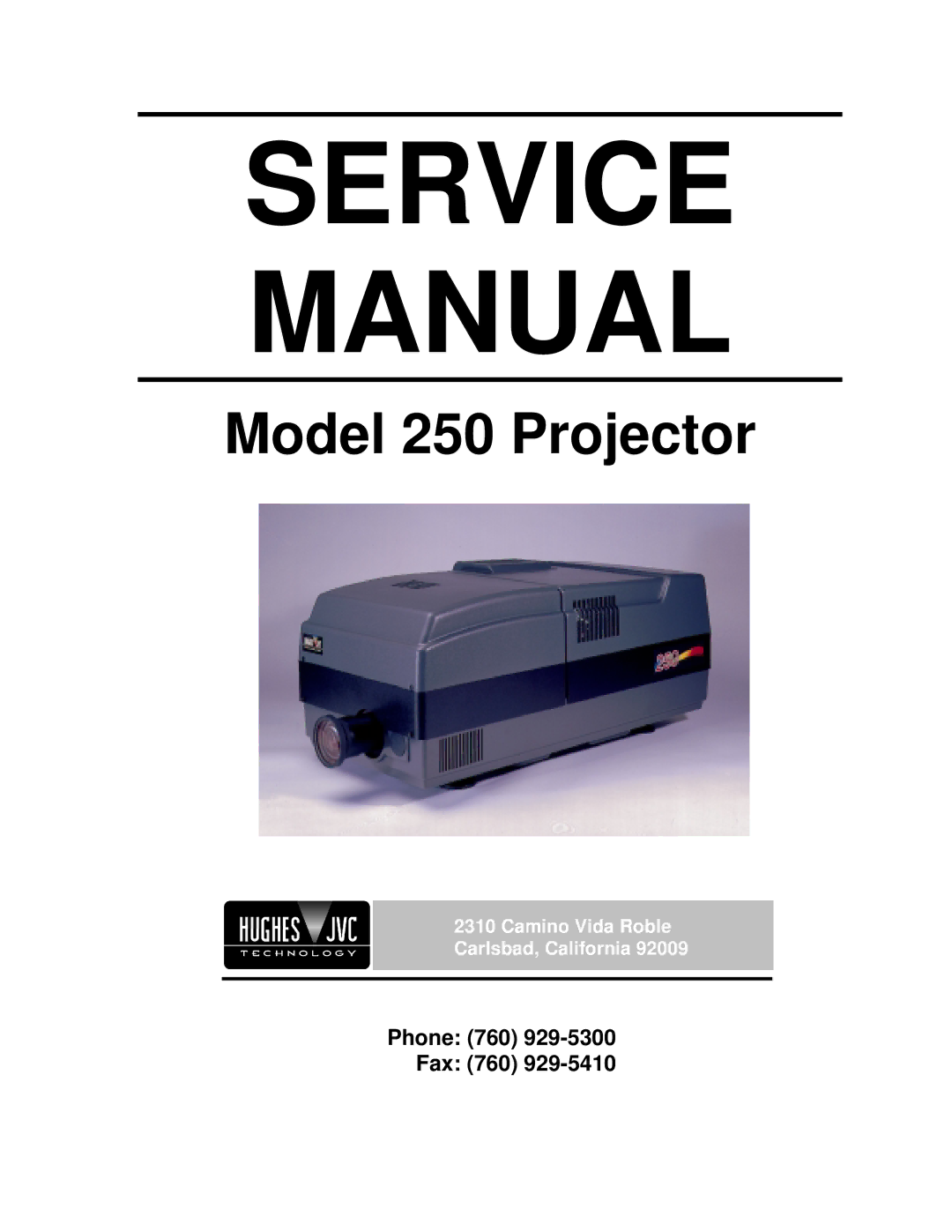 JVC service manual Model 250 Projector 