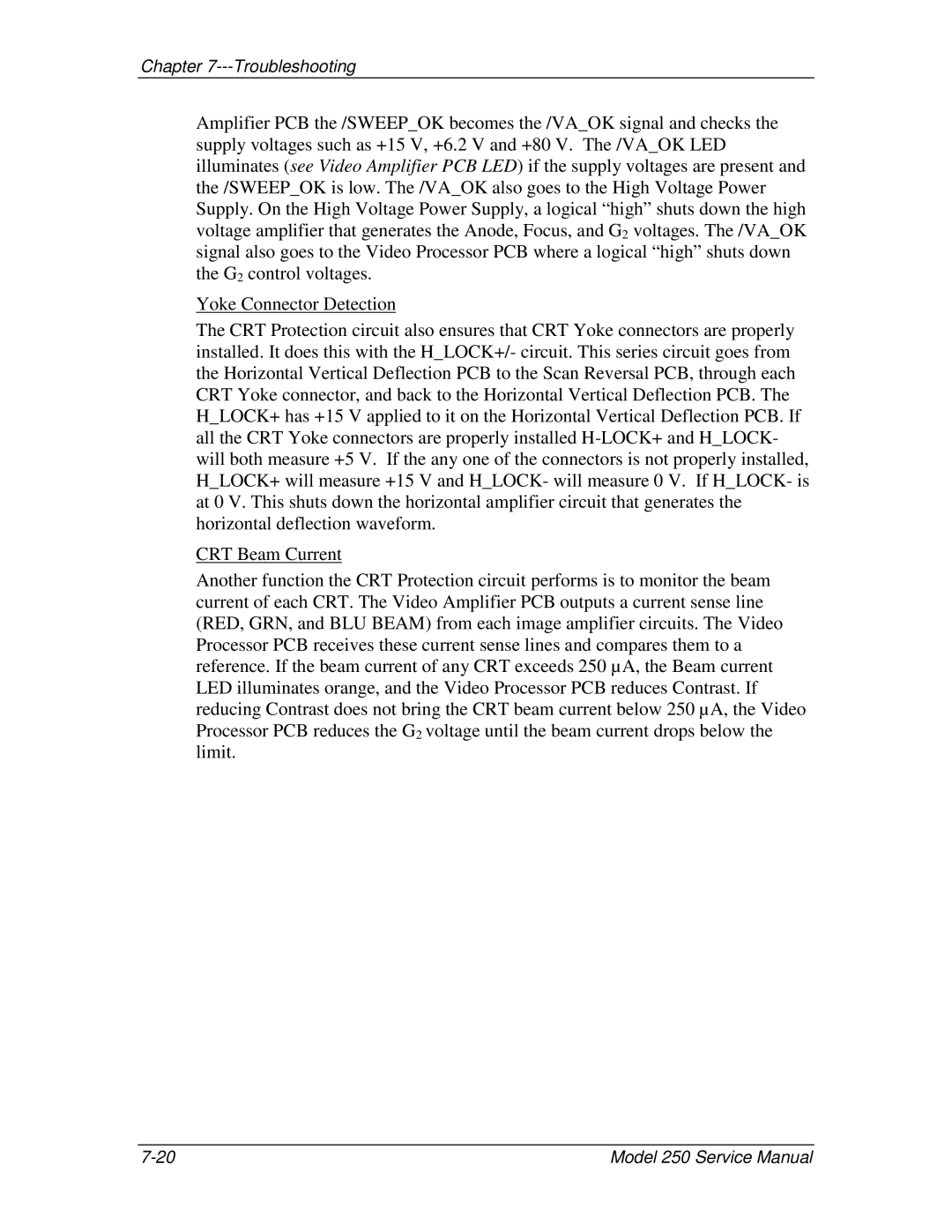 JVC 250 service manual Troubleshooting 