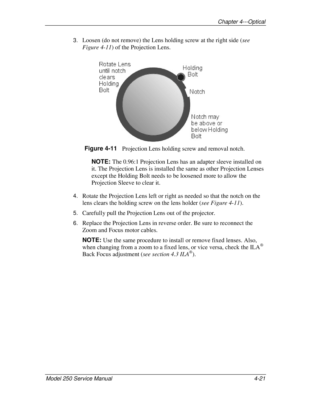 JVC 250 service manual Optical 