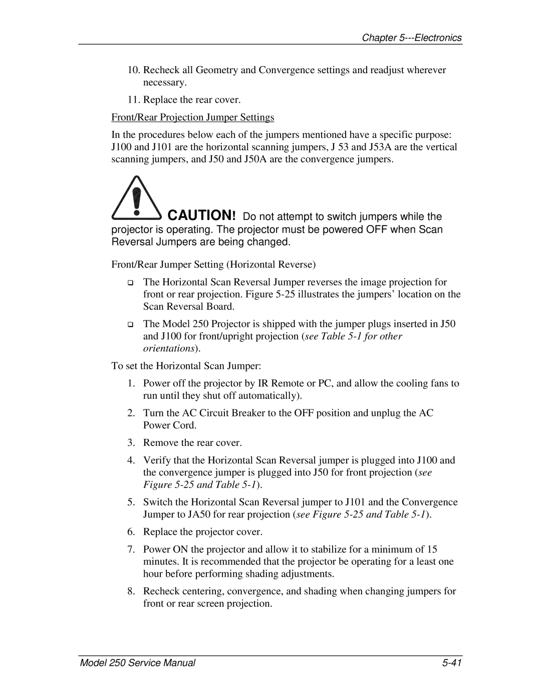 JVC 250 service manual Electronics 