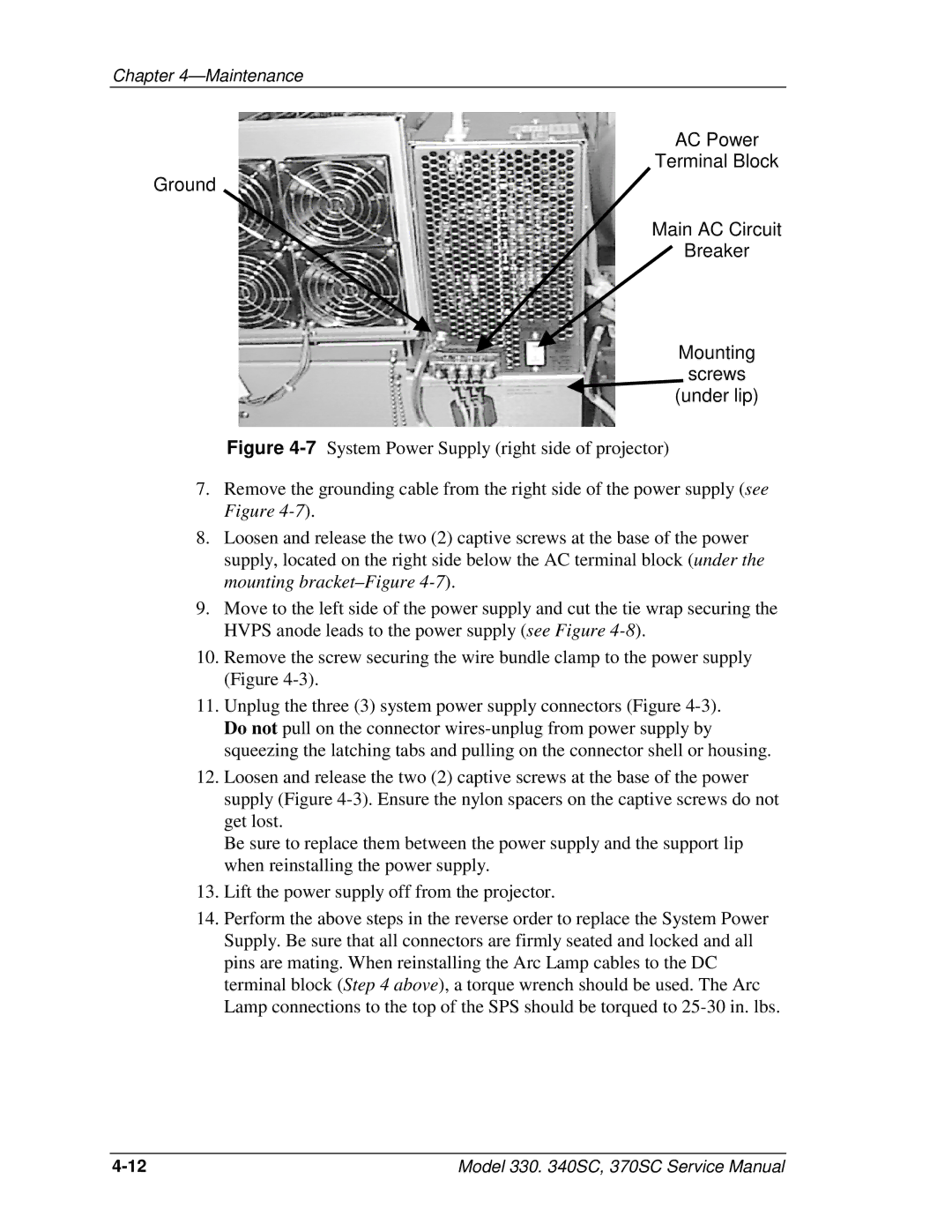 JVC 340 SC, 330, 370 SC service manual Maintenance 