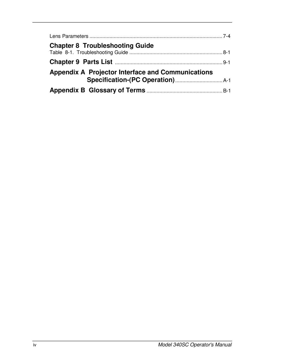 JVC 340SC manual Troubleshooting Guide 