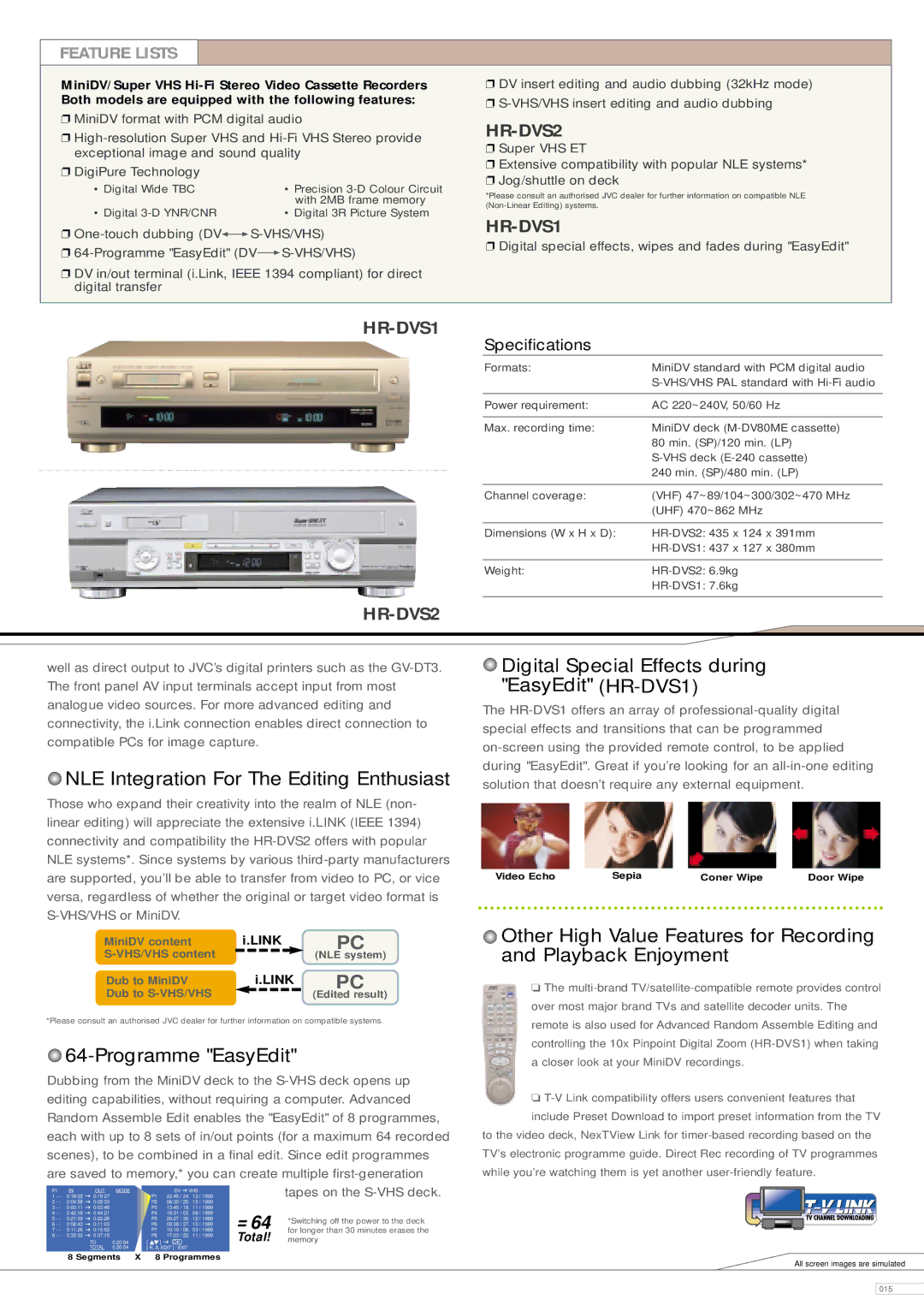 JVC 42PFL8803D manual NLE Integration For The Editing Enthusiast, Programme EasyEdit 