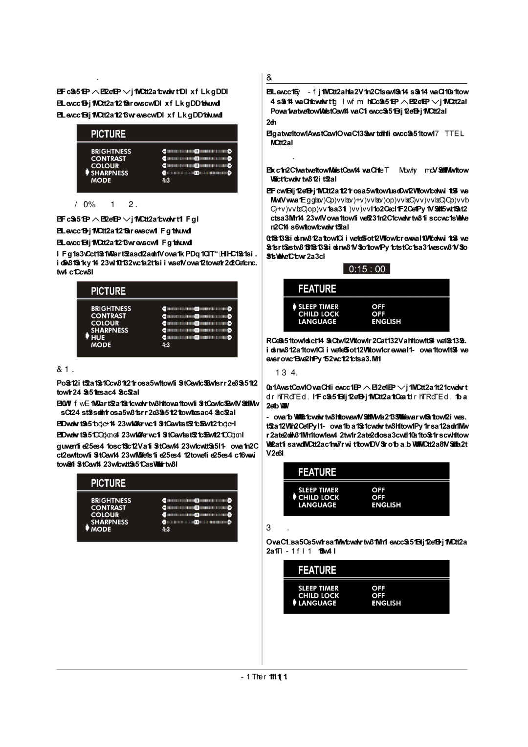 JVC 50050690 manual Feature Menu 