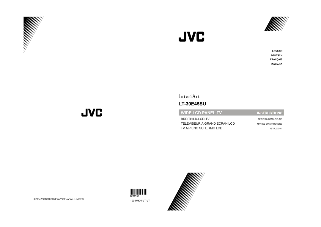 JVC 50059704 manual LT-30E45SU 