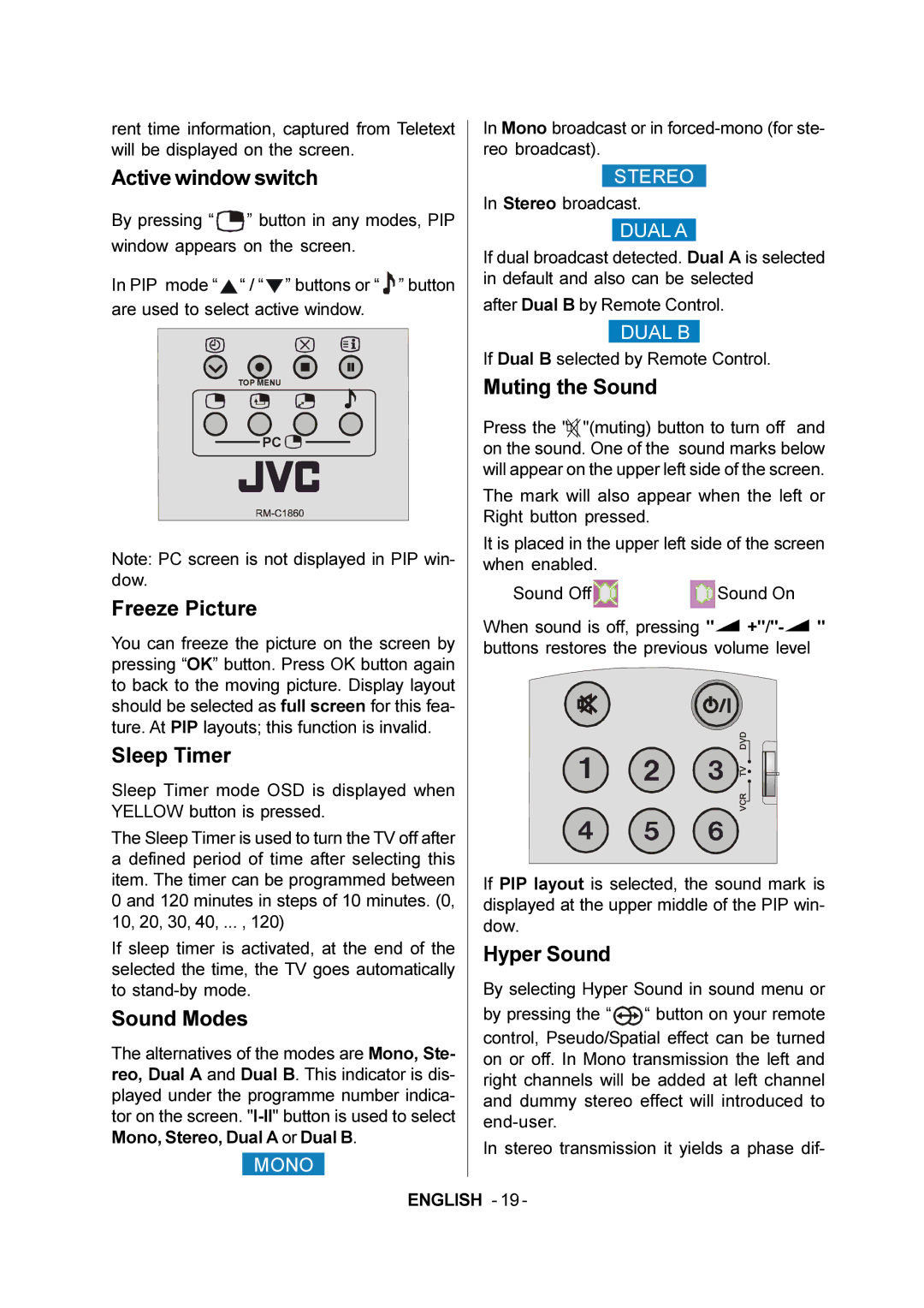 JVC 50059704 manual Active window switch 